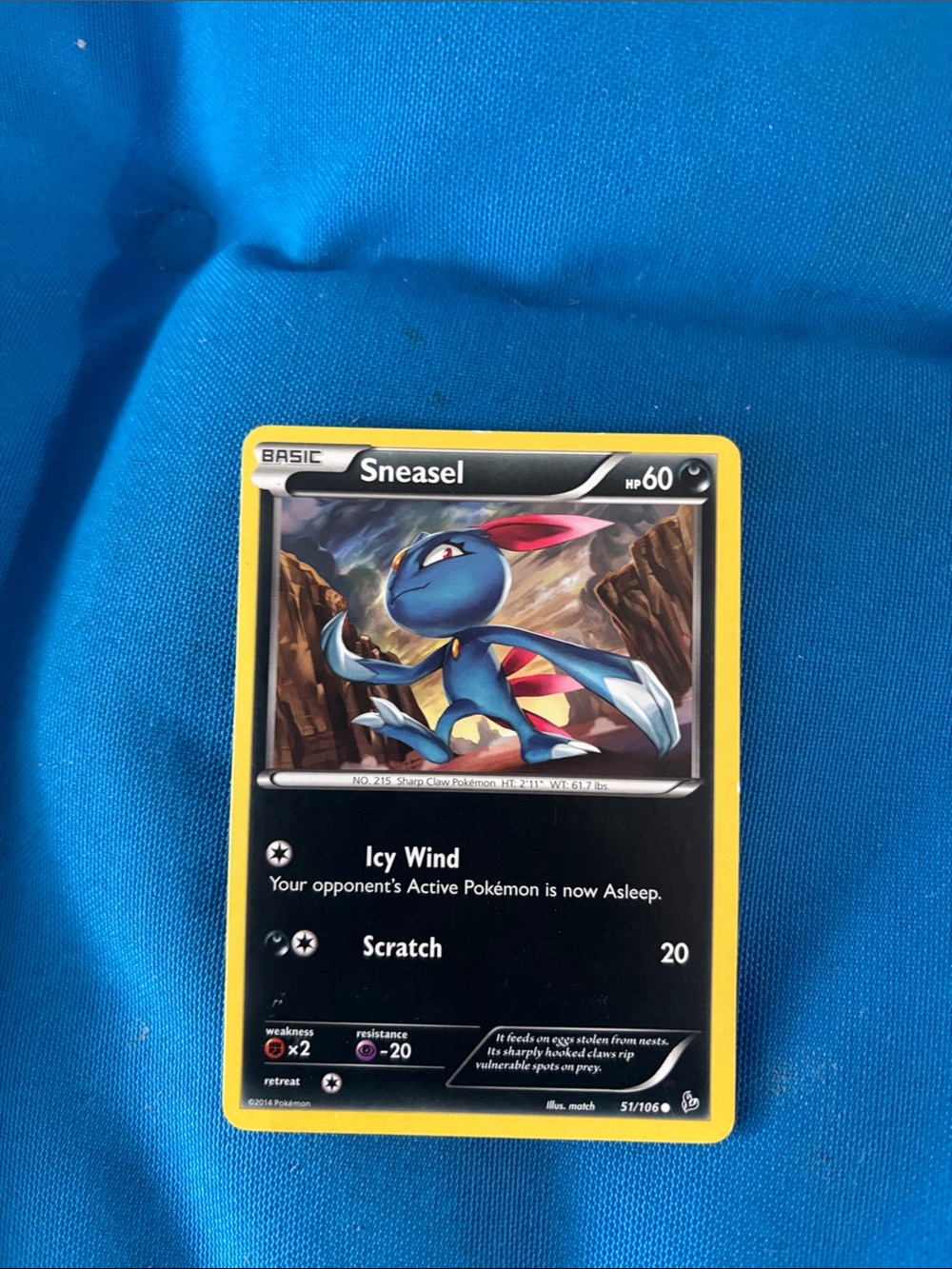 Pokémon Cards Sneasel HP 60 2014 NWOTS